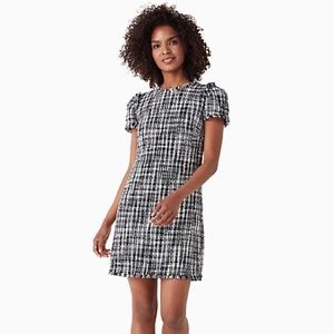 kate spade Black and White Tweed Shift Dress